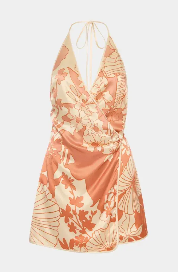 Sir the Label Como Twist Mini Dress Paradiso Print Size 8 for rent on The Volte - main image