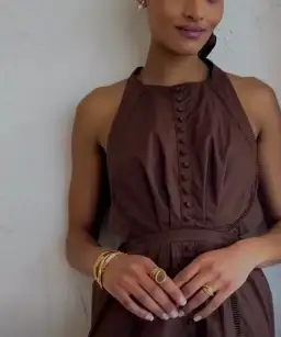 Joslin Elinor Coconut Dress Brown Size 12 for rent on The Volte - image 5