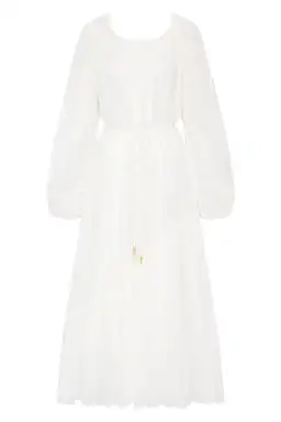 Aje Avani Smock Midi Dress Ivory Size 12 for rent on The Volte - image 4