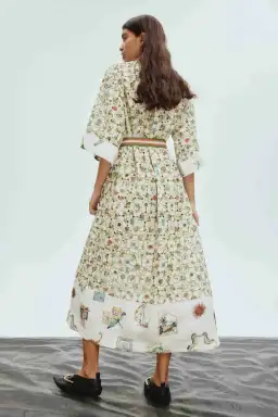 Alemais Sunset Broderie Midi Dress Multi Size AU 8 for rent on The Volte - image 3