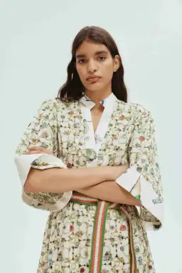 Alemais Sunset Broderie Midi Dress Multi Size AU 8 for rent on The Volte - image 2