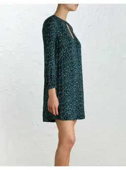 Zimmermann Esplanade Teardrop Shift Dress in Leopard Print Size 1 / AU 10 for rent on The Volte - image 3