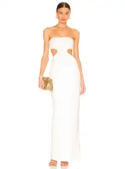 Natalie Rolt Carmen Gown White Size XS / AU 6