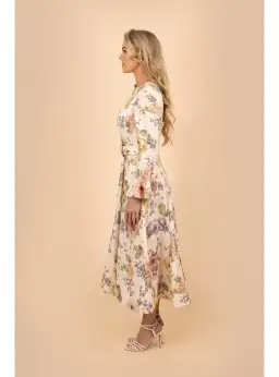 Zimmermann Luminosity Midi Dress Multi Floral Print Size 0P / AU 6 for rent on The Volte - image 4