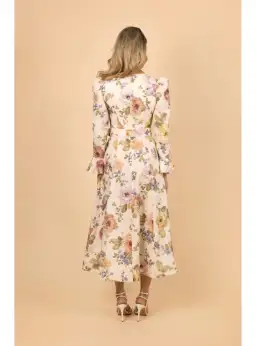 Zimmermann Luminosity Midi Dress Multi Floral Print Size 0P / AU 6 for rent on The Volte - image 5