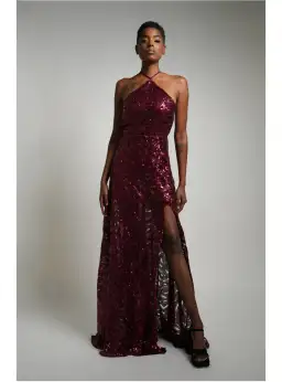 Alamour Almase Gown in Burgundy Size XS / AU 6