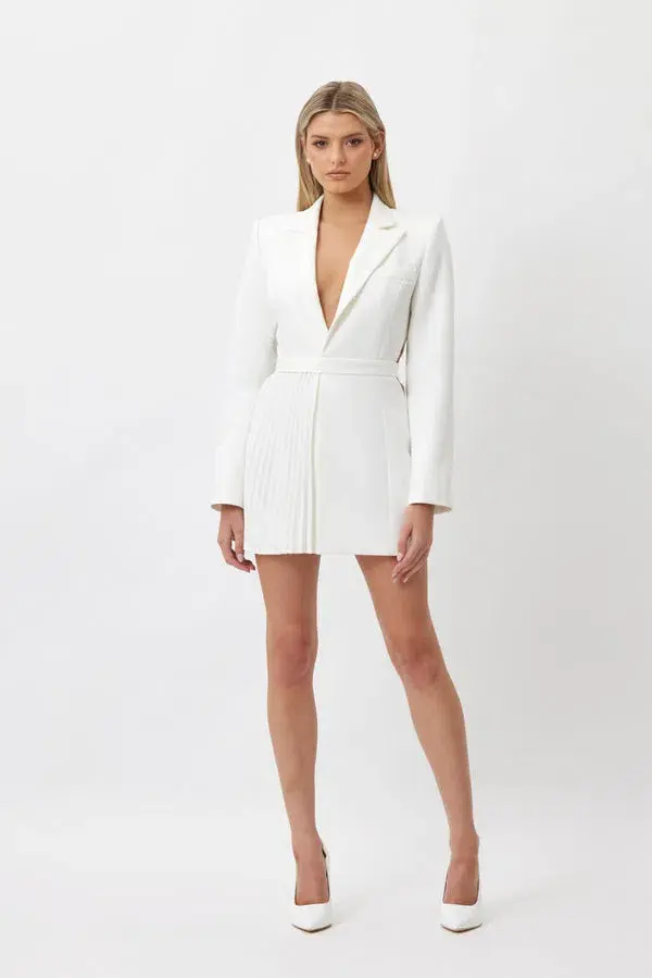 Bianca and Bridgett Mara Blazer Dress White Size 10 for rent on The Volte - main image