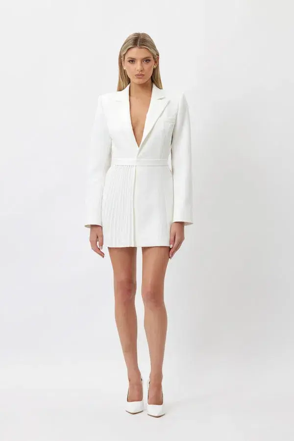 Bianca and Bridgett Mara Blazer Dress White Size 10 for rent on The Volte - main image