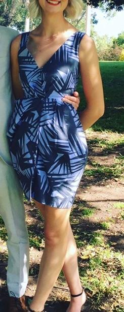 Gorman Palm Warp Dress for rent on The Volte - main image