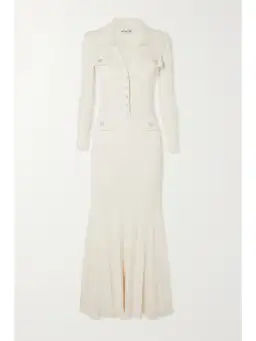 Self Portrait Embellished Ribbed Knit Maxi Dress Cream Size S / AU 8 for rent on The Volte - image 3
