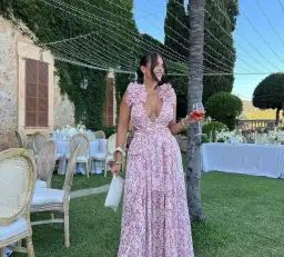 Anne Louise Pink Cassini Dress Floral Size S / AU 8 for rent on The Volte - image 1