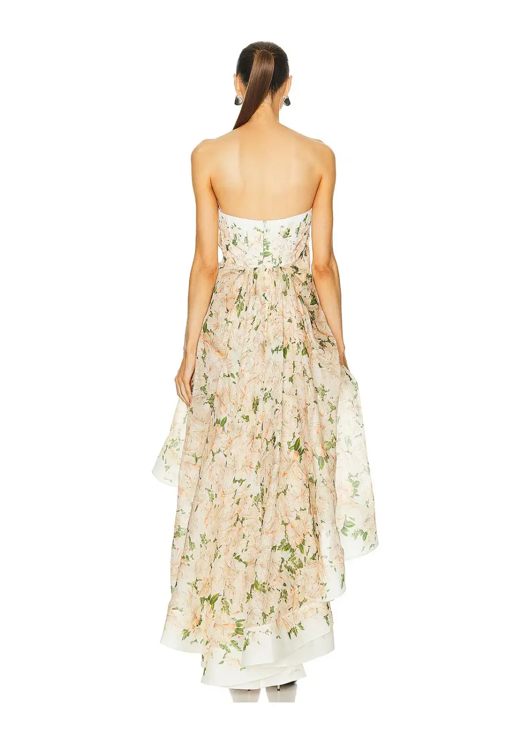 Zimmermann Natura Draped Midi Dress Coral Azalea Size 0/ AU 8 for rent on The Volte - main image