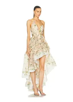 Zimmermann Natura Draped Midi Dress Coral Azalea Size 0/ AU 8 for rent on The Volte - image 2