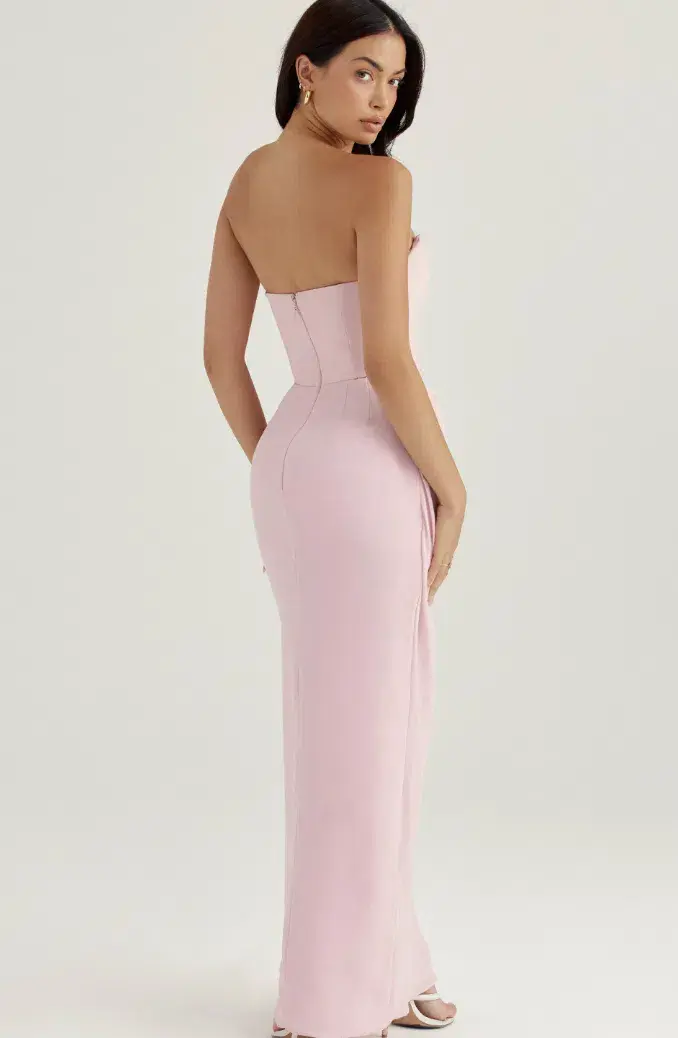 House Of CB Adrienne Strapless Gown Pink Quartz Size 10 for rent on The Volte - main image