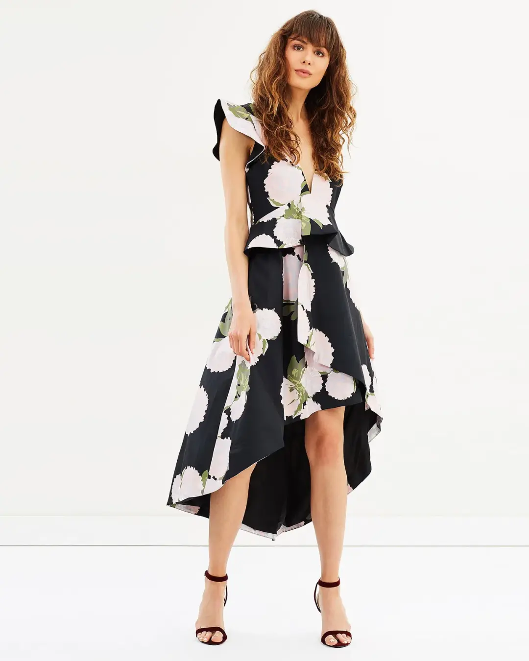 Talulah New Woman Asymmetrical Midi Dress Floral Size 12 for rent on The Volte - main image