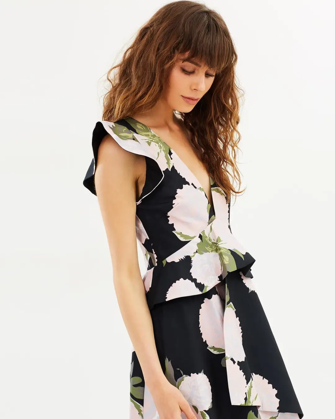 Talulah New Woman Asymmetrical Midi Dress Floral Size 12 for rent on The Volte - main image