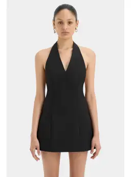 Sir the Label Sandrine Halter Mini Dress Black Size AU 12 for rent on The Volte - image 2