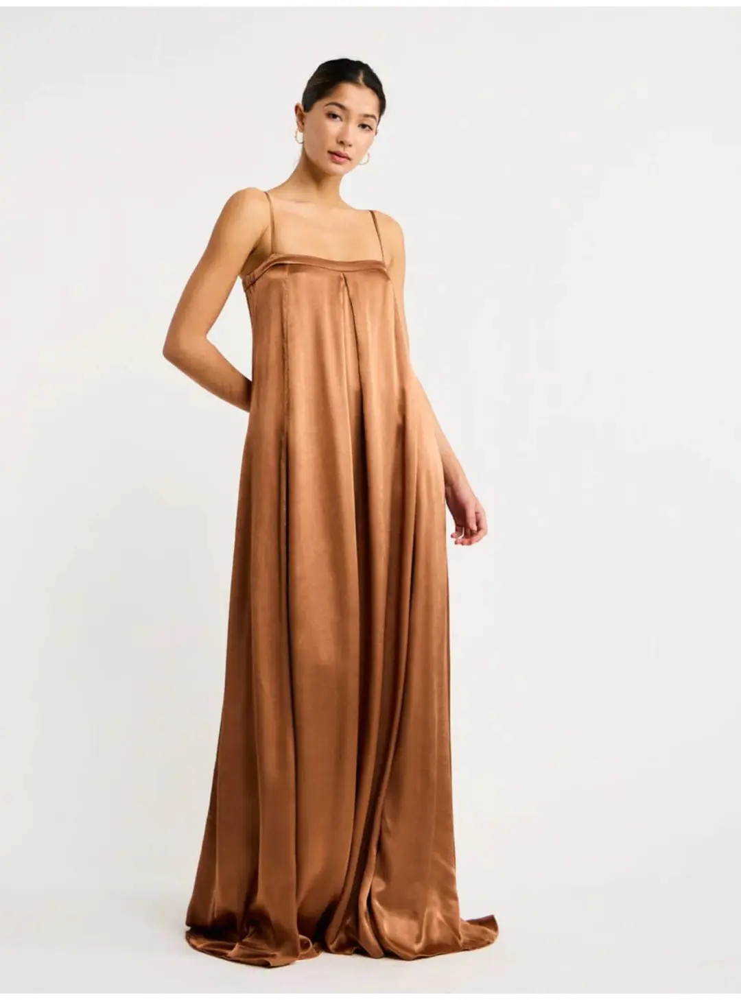 Shona Joy La Lune Column Maxi Dress in Almond Size AU 6 for rent on The Volte - main image