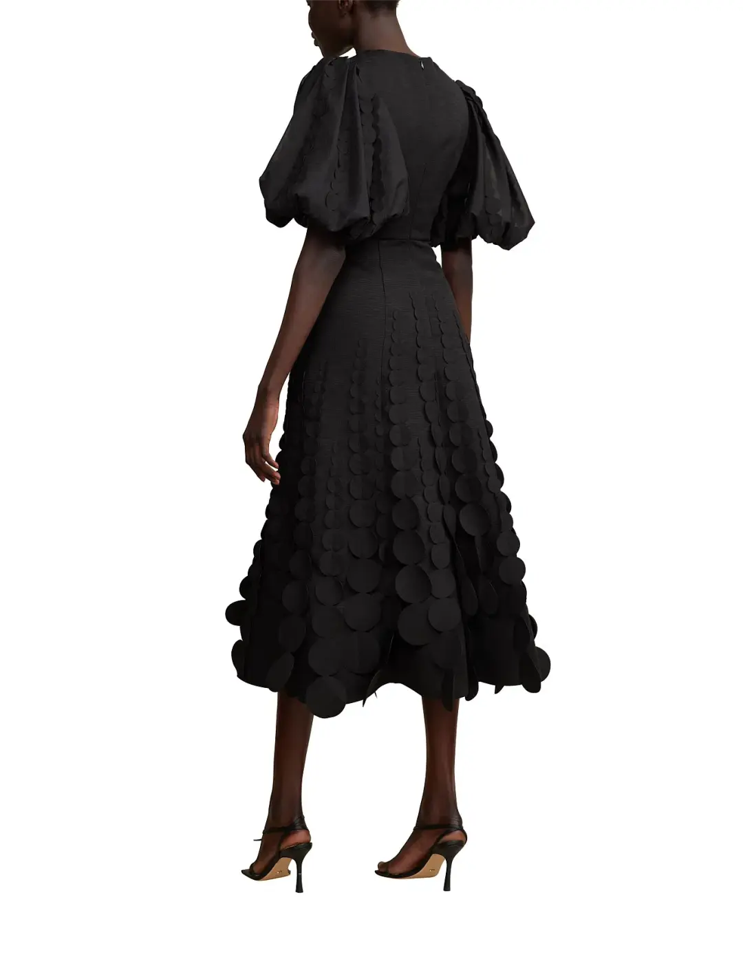 Acler Thurston Short Sleeve Midi Dress Black Size 8 for rent on The Volte - main image