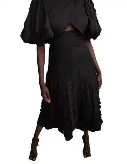 Acler Thurston Short Sleeve Midi Dress Black Size 8 for rent on The Volte - image 4