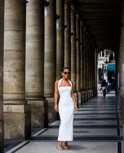 Effie Kats Meline Midi Dress in Ivory Size S / AU 8 for rent on The Volte - image 5