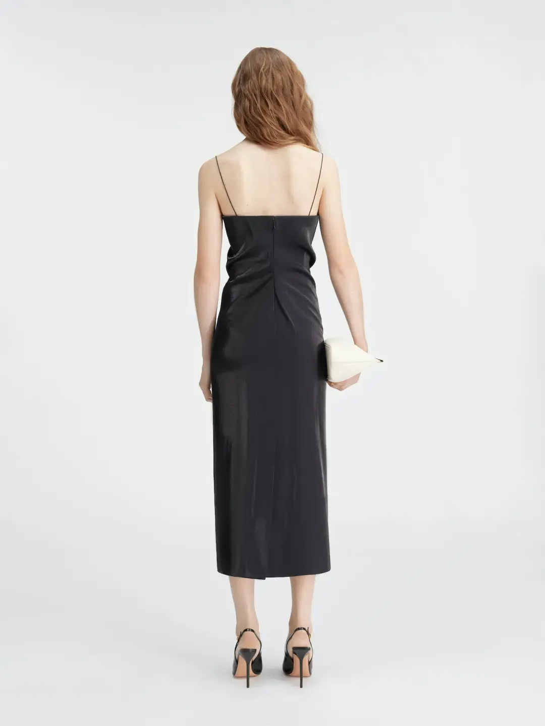 Jacquemus La robe Carino Les Sculptures Midi Dress Black Size 8 for rent on The Volte - main image