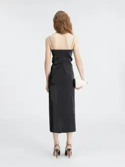 Jacquemus La robe Carino Les Sculptures Midi Dress Black Size 8 for rent on The Volte - image 3