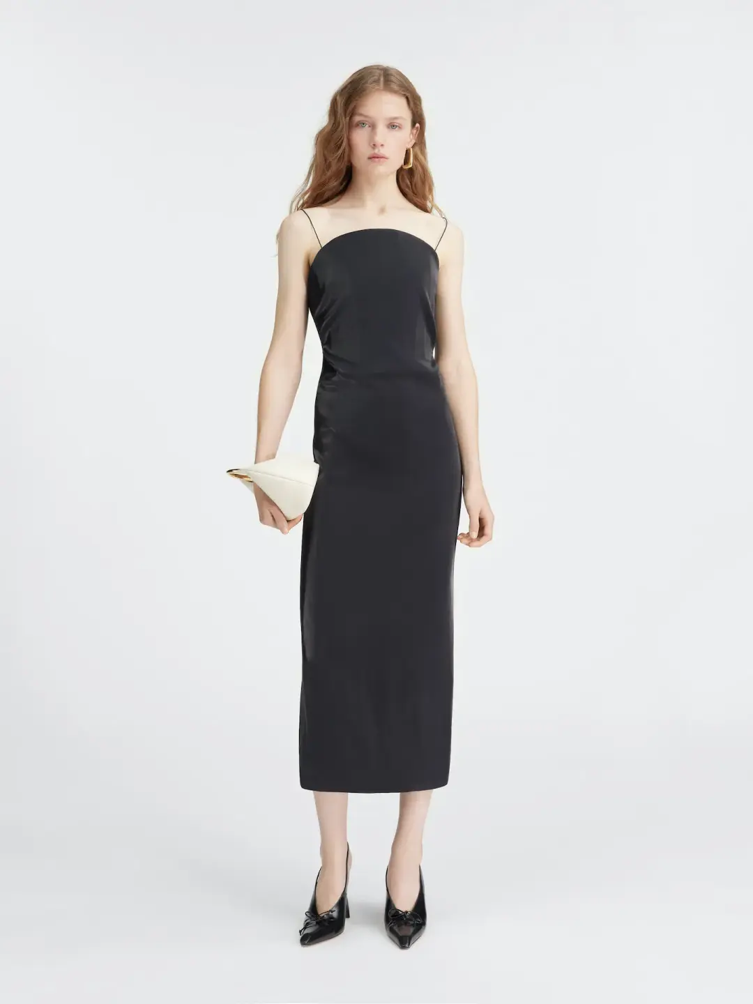 Jacquemus La robe Carino Les Sculptures Midi Dress Black Size 8 for rent on The Volte - main image