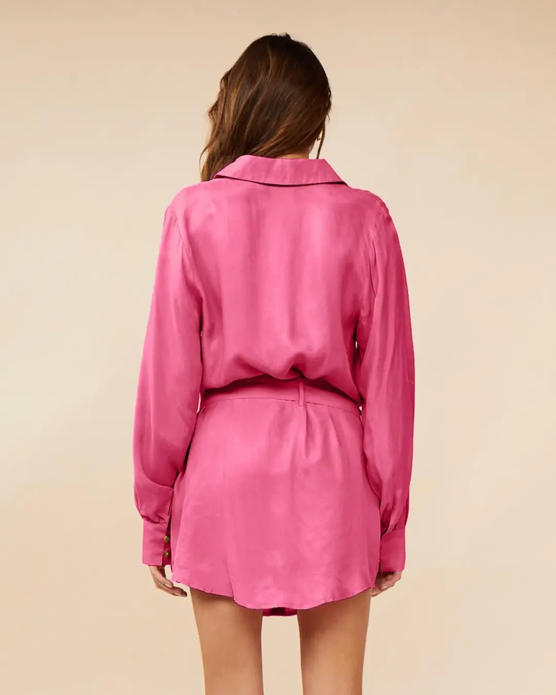 Suboo Georgia Mini Shirt Dress Pink Size M / AU 10 for rent on The Volte - main image