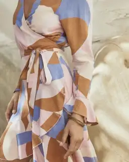 Mister Zimi Elke Dress in Jacaranda Size AU 14 for rent on The Volte - image 2