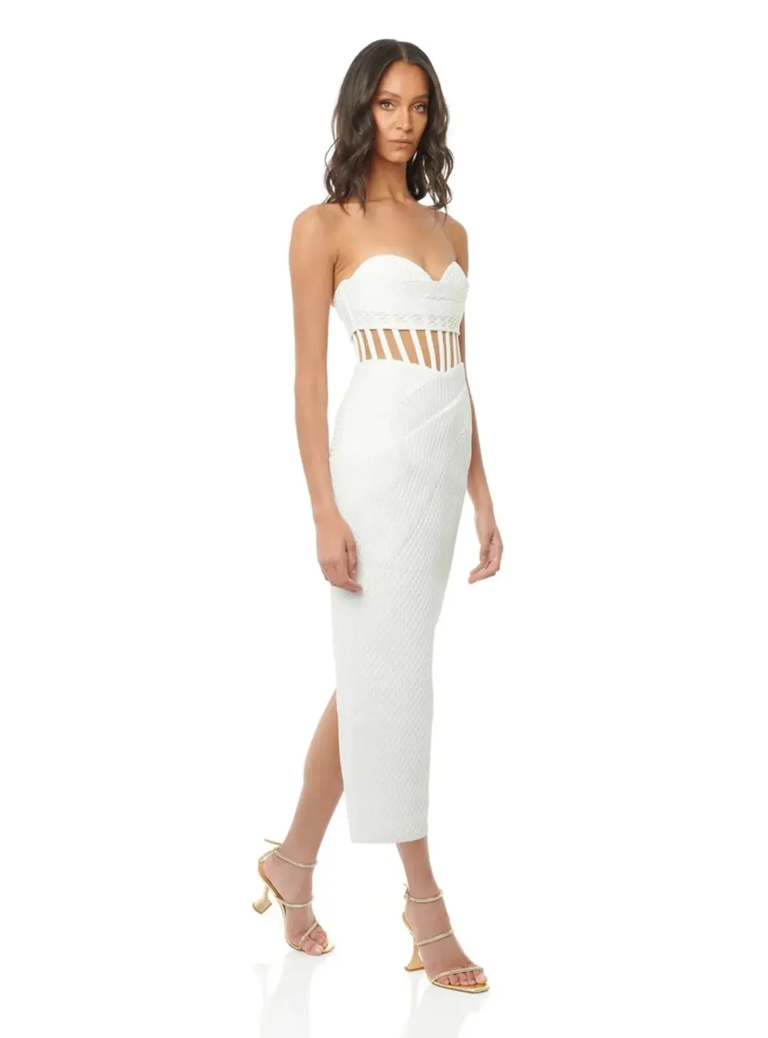 Eliya The Label Zariah Midi Dress White Size S / AU 8 for rent on The Volte - main image