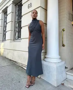 Sheike Phoenix Maxi Dress Grey Size 6