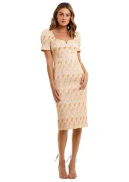 Rebecca Vallance Amber Midi Dress Floral Size 10