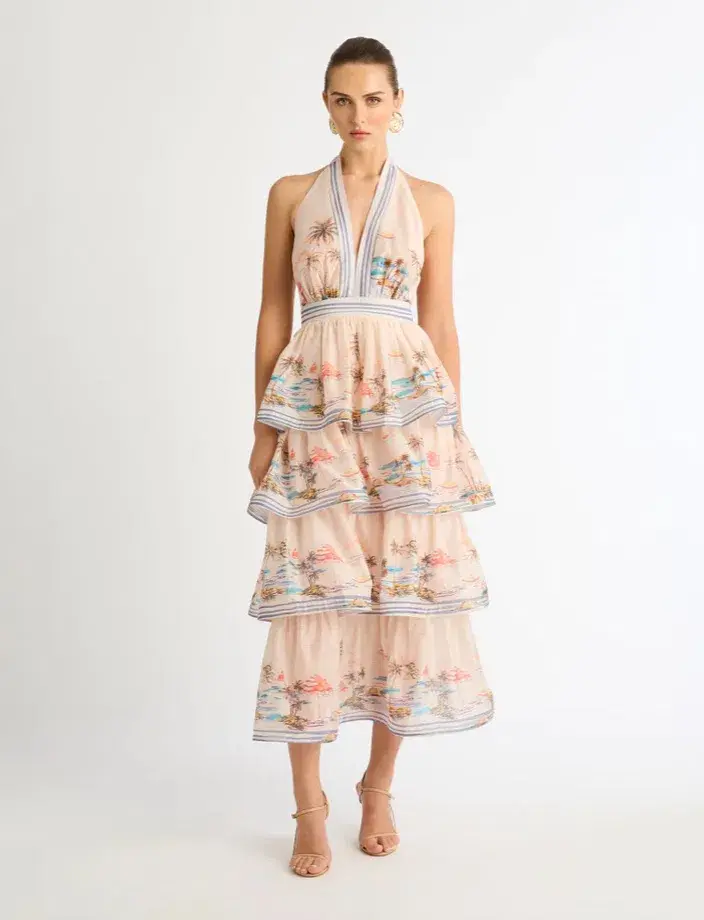 Sheike Riviera Max Dress Blush Pink Size 10 for rent on The Volte - main image