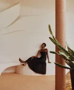 Aje Soundscape Maxi Dress in Black Size 14 for rent on The Volte - image 4