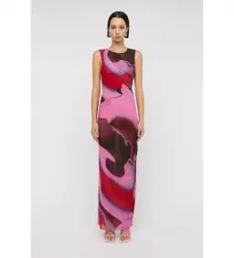 Scanlan Theodore Italian Watercolour Dress Raspberry Size 12 for rent on The Volte - image 2