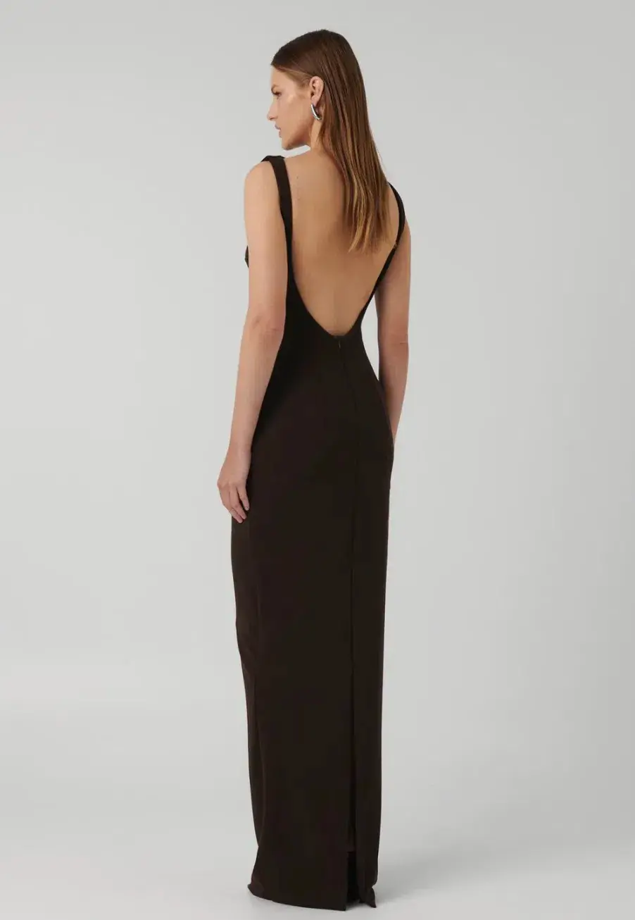 Effie Kats Verona Gown Coffee Size 10 for rent on The Volte - main image