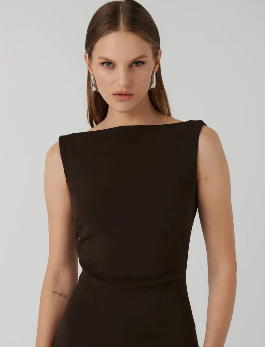 Effie Kats Verona Gown Coffee Size 10 for rent on The Volte - main image