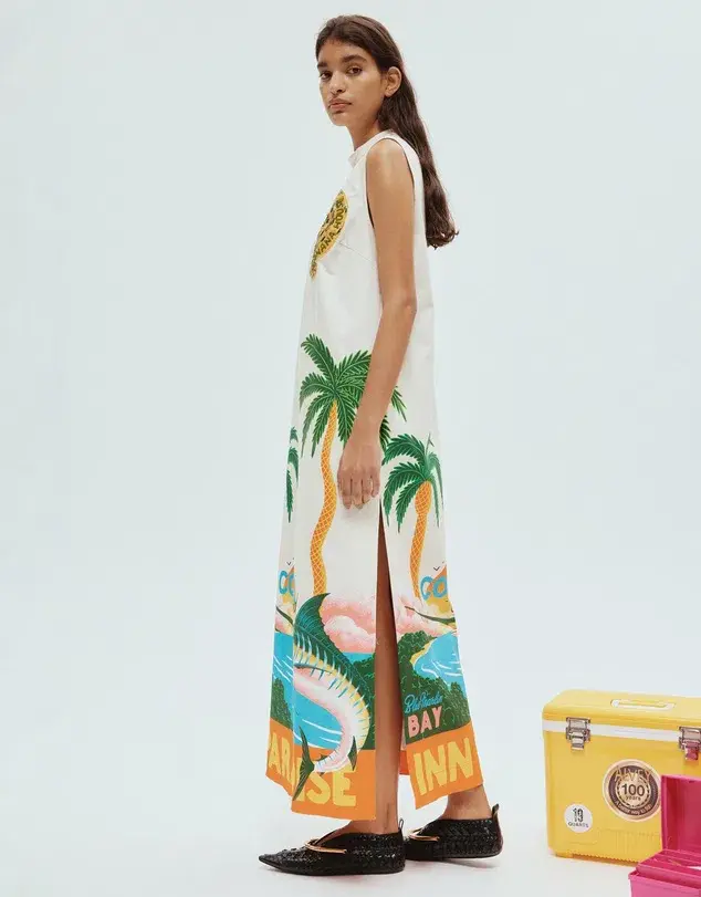 Alemais Samaki Midi Dress In Multi Size 10 - Image 4