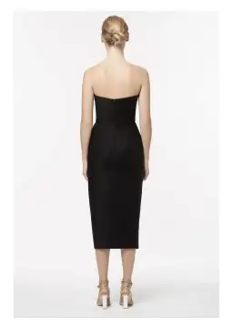 Manning Cartell New Radicals Strapless Midi Dress in Black Size 6 for rent on The Volte - image 2
