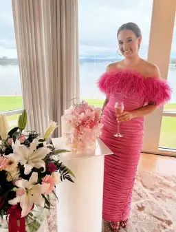 Rachel Gilbert Zion Gown Pink Size 4 / AU 14 for rent on The Volte - image 5