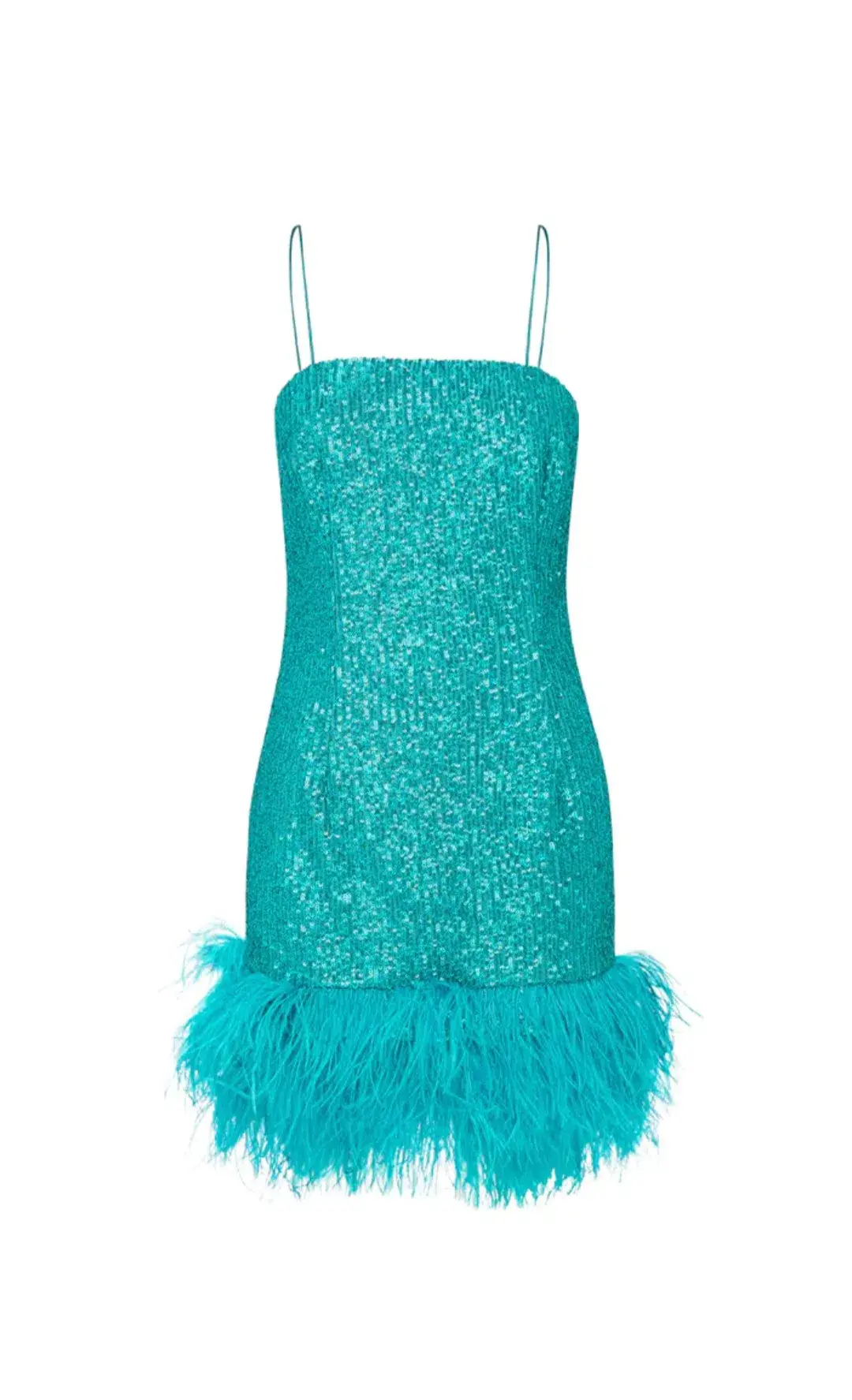 Rebecca Vallance Missing Hours Mini Dress Turquoise Size AU 14 for rent on The Volte - main image