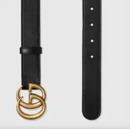 Gucci Double G Buckle Leather Belt Black Size 75 for rent on The Volte - image 2