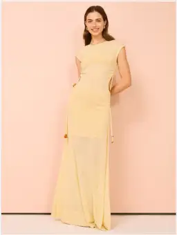Tojha Ayanna Dress Sorbet Yellow Size 6 for rent on The Volte - image 8
