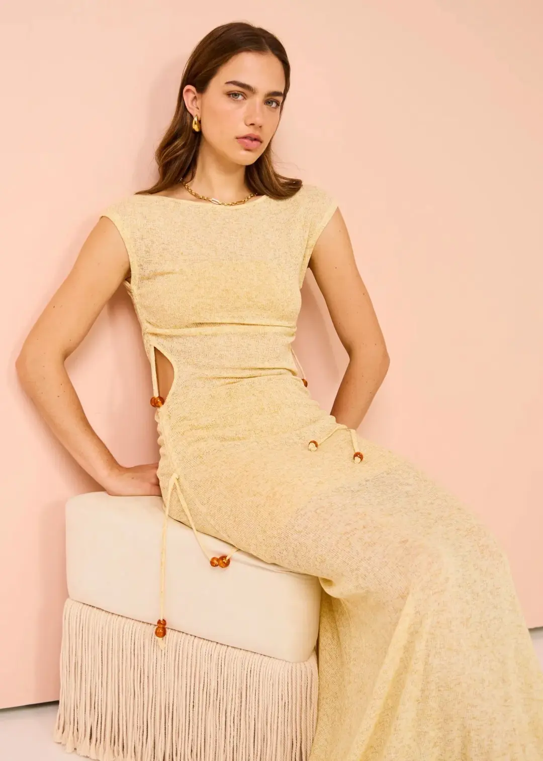 Tojha Ayanna Dress Sorbet Yellow Size 6 for rent on The Volte - main image