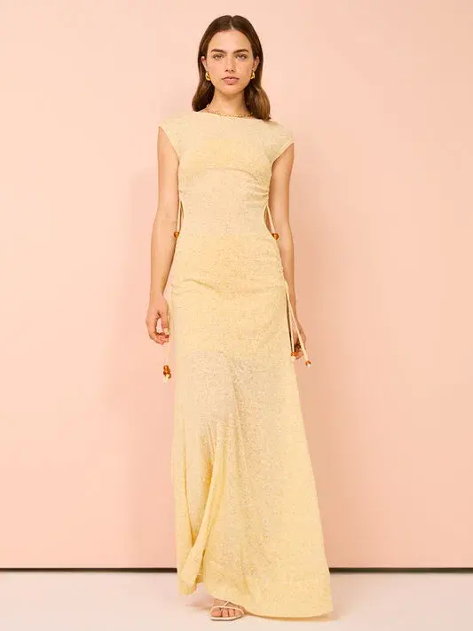 Tojha Ayanna Dress Sorbet Yellow Size 6 for rent on The Volte - main image