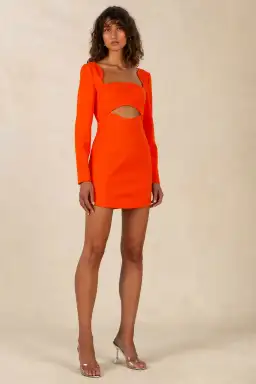 Misha Hazel Bonded Mini Dress Tangerine Size 8