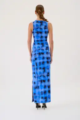 Suboo Shibori Sleeveless Reversible Twist Front Maxi Dress Blue Print Size S / AU 8 for rent on The Volte - image 5