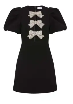 Rebecca Vallance Juliana Puff Sleeve Mini Dress Black Size 12 for rent on The Volte - image 5