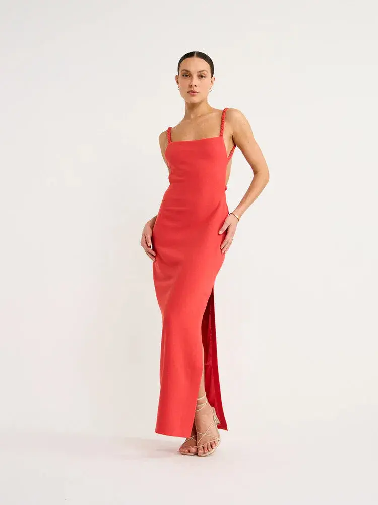 Sir the Label Spoerri Backless Gown Red Size 1 / 8 for rent on The Volte - main image
